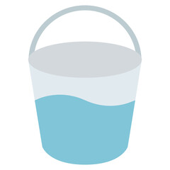 bucket with water illustration - obrazy, fototapety, plakaty