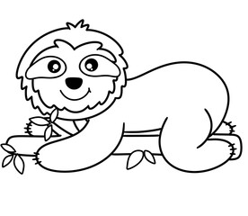 Cute Sloth Illustration 