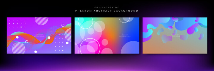 Gradient flowing geometric pattern background texture for cover design template. Minimal color abstract gradient banner template. Modern vector wave shape for brochure and presentation