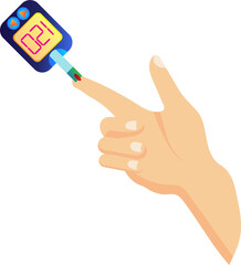 Diabetes patient treatment Concept. Blood glucose testing meter. 