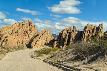 Jagged Peaks of Quebrada de las Flechas near Cafayate, Salta, Argentina.