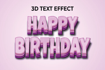 Happy Birthday 3D text effect