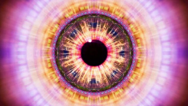 Psychedelic sacred geometry infinite kaleidoscope visual tunnel