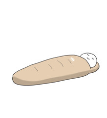 シュラフに入った人