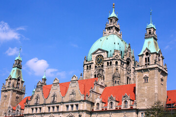 Obraz premium New Town Hall of Hanover, Germany 