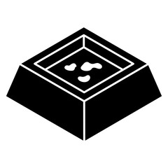 Conceptual solid design icon of chocolate 