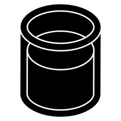 An editable design icon of drink glass 