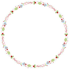 frame border circle happy new year