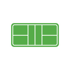Pickleball court vector illustration on white background