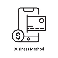 Business Method Vector Outline Icon Design illustration. Business and Finance Symbol on White background EPS 10 File