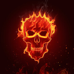 fire skull