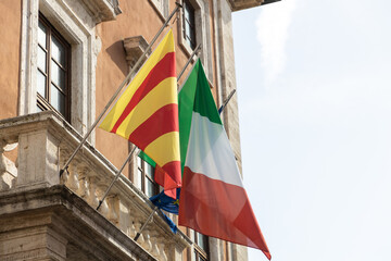 Flag in Toscana, Italy