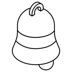 Editable design icon of bell