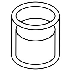 An editable design icon of drink glass 