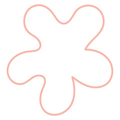 Abstract line organic shape, decorative element in boho style