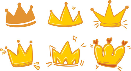 set of hand drawn crowns © sense