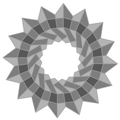 Abstract Geometric Monochrome Polygon-16aa3