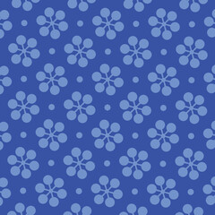 repeated blue dots on dark background flat vector design. well use as wallpaper