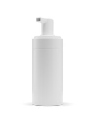 White jar on white background. Mock up with no label. 3d rendered illustration.