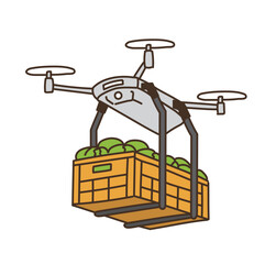 ドローン　ドローン配送　配達　ダンボール　輸送