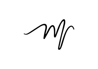 initial letter logo M latin letter initial company icon business logo background illustration