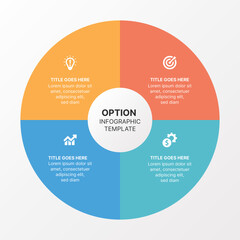 Four Steps Options, SWOT Analysis, Quarterly Timeline Infographic Template Design