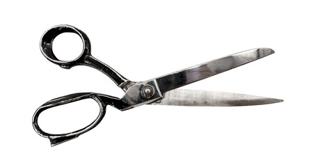 Old vintage tailor or seamstress scissors isolated on white background. scissors isolate - obrazy, fototapety, plakaty