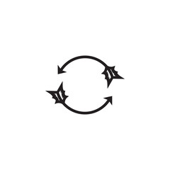 circular arrow logo design vector illustration