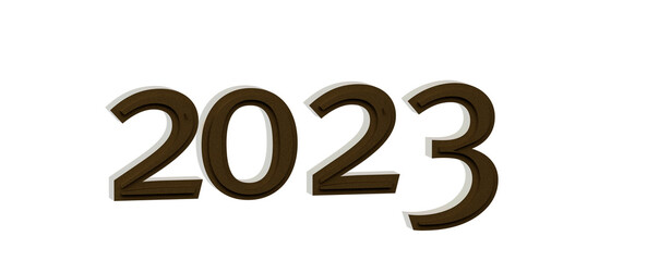 Typography design of 2023 with welcome 2023 concept design.