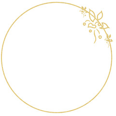 Golden Luxury botanical . Gold Foil Frame ,gold splatter frames glitter,Gold brush stroke on transparent background.Wedding frame design and gold flowers.