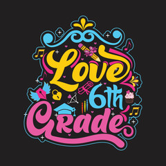 Welcome back to School t shirt design with School  elements or Hand drawn back to School typography design