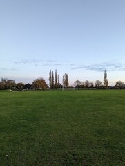 Beautiful rural shot of a garden during the sunset