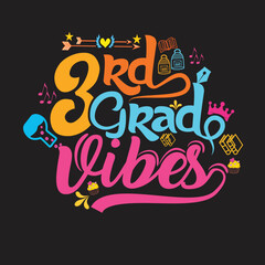 Welcome back to School t shirt design with School  elements or Hand drawn back to School typography design