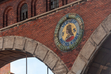 Old abandoned historic brick brewery in Budapest, Hungary