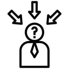 customer outline style icon
