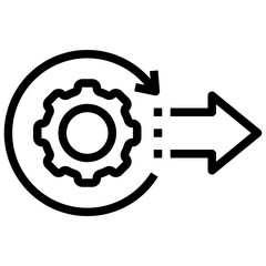 data output outline style icon