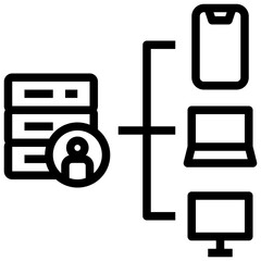 Obraz premium data outline style icon