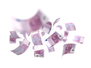 euro money falling as rain - obrazy, fototapety, plakaty