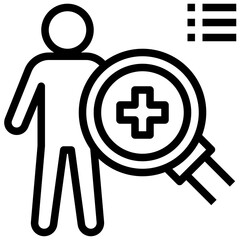Obraz premium diagnosis outline style icon