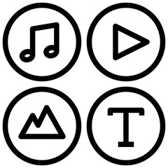 digital outline style icon