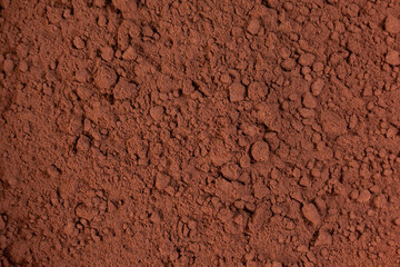 cocoa powder in a bowl shot on a macro lens, powder for making chocolate.
