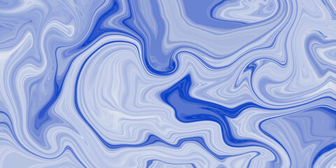 Abstract liquid onyx paint marble art wallpaper. Creative abstract background. Blue and white mixed acrylic paints. Gouache painting- can be used as a trendy background for posters, cards,