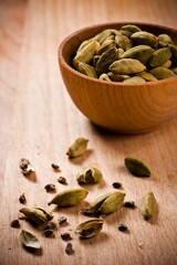 Cardamom seeds in a bowl