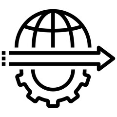 infrastructure outline style icon