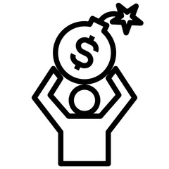 liability outline style icon