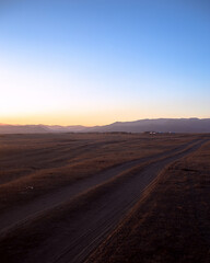 Fototapeta na wymiar Beautiful sunset in the desert Gobi