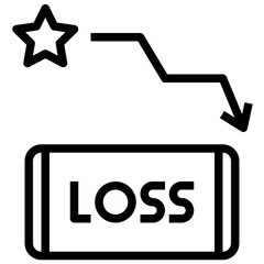 loss outline style icon