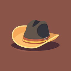 Colourful illustration of a cowboy hat