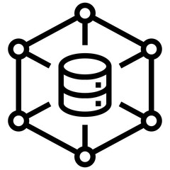 modernize storage outline style icon