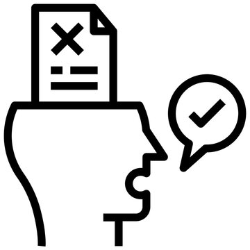 failed test paper in head, approved clip art preview